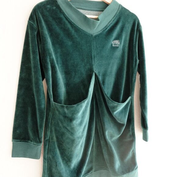 Roots Sweater Dress Velvet Cocoon Deep Teal Sz M *check measurements* - Picture 3 of 8